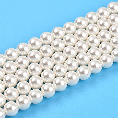 Baking Paint Pearlized Glass Pearl Bead Strands HY-N002-5mm-A11-1
