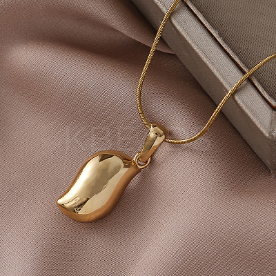 Minimalist 304 Stainless Steel Crystal Rhinestone Pendant Necklaces with Imitation Pearl CU2461-1