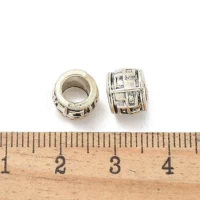Tibetan Style Alloy European Beads TIBE-P003-07AS-1