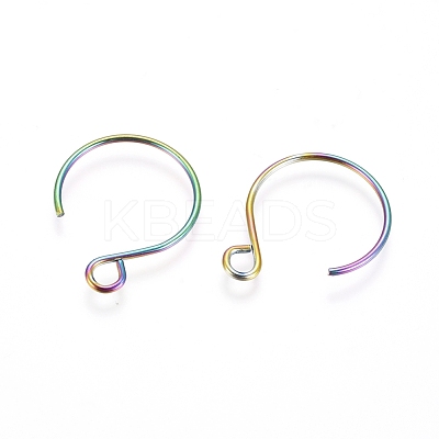Ion Plating(IP) 304 Stainless Steel Earring Hooks X-STAS-L216-02B-M-1
