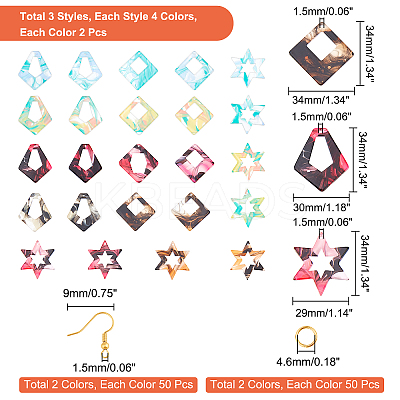 DIY Dangle Earring Making Kits DIY-PH0002-78-1