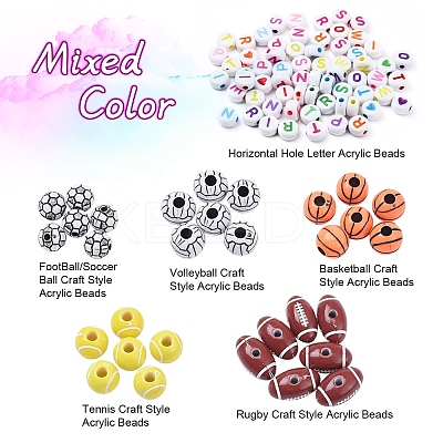 Acrylic Beads Set DIY-YW0003-46-1