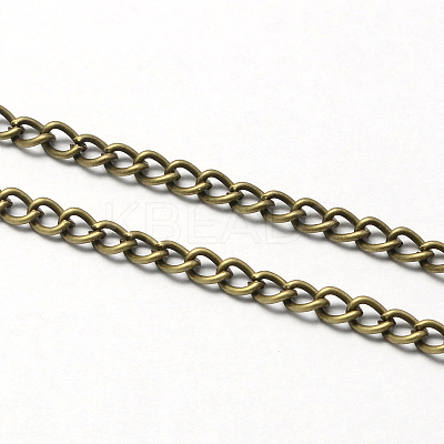 Vintage Iron Twisted Chain Necklace Making for Pocket Watches Design CH-R062-AB-1