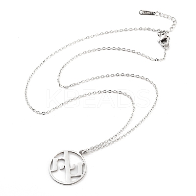 Non-Tarnish 304 Stainless Steel Pendant Necklaces NJEW-P306-01P-1