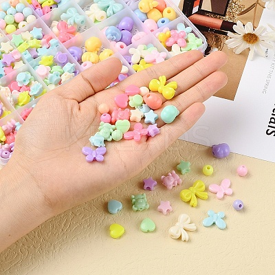 383Pcs 8 Stylw Opaque Acrylic Beads SACR-YW0001-26-1