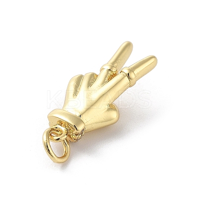 Rack Plating Palm Brass Micro Pave Cubic Zirconia Pendants KK-E102-18G-05-1