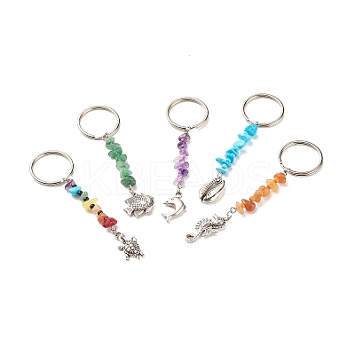 Natural Gemstone Keychain KEYC-JKC00303-S-1