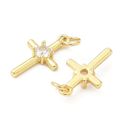Brass Micro Pave Cubic Zirconia Pendants KK-Z120-54G-04-1