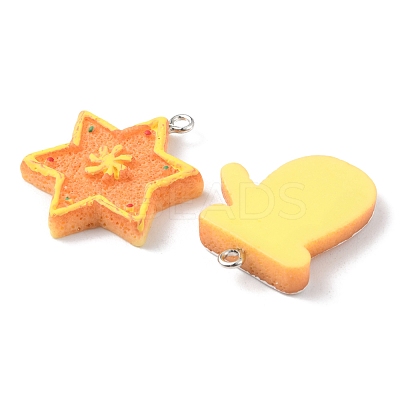 18Pcs 9 Styles Christmas Theme Opaque Resin Pendants RESI-FS0001-40-1