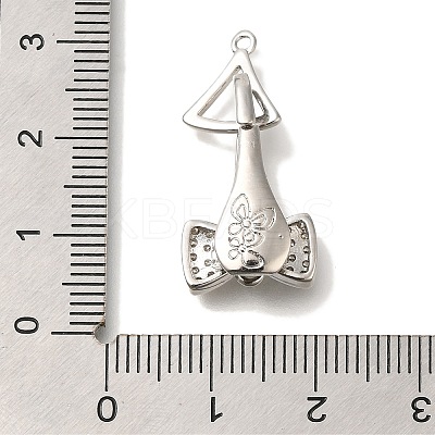 Brass Micro Pave Clear Cubic Zirconia Fold Over Clasps KK-K389-128P-1