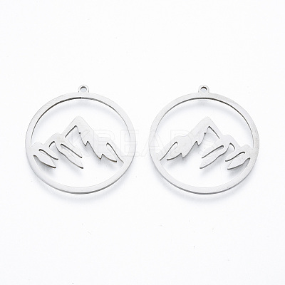 Non-Tarnish 304 Stainless Steel Pendants STAS-N090-LA911-1-1