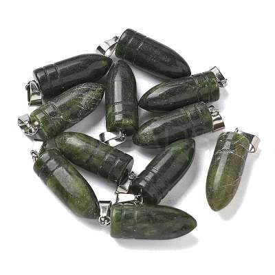 Natural & Synthetic Mixed Gemstone Pointed Pendants G-B127-18P-1