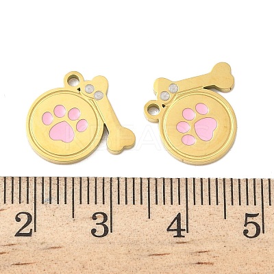 304 Stainless Steel Enamel Charms X1-STAS-G360-03G-01-1