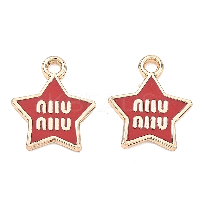 Alloy Enamel Pendants ENAM-G235-14G-05-1