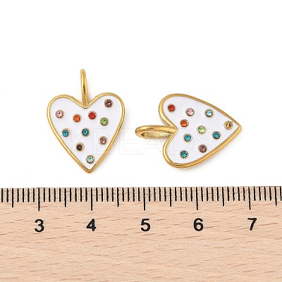 304 Stainless Steel Enamel Pendants STAS-P380-62G-1