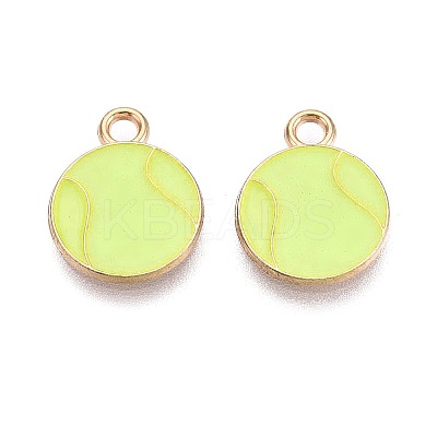 Alloy & Enamel Pendants ENAM-T021-70G-1
