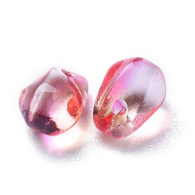 Transparent Glass Charms GLAA-O017-02F-1