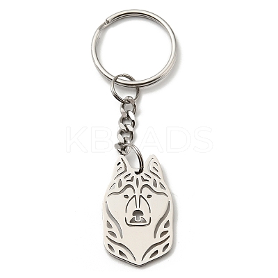 Non-Tarnish 201 Stainless Steel Keychain KEYC-Z003-04P-1