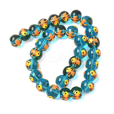Ocean Theme Handmade Glass Enamel Beads LAMP-D304-02E-1