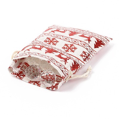 Christmas Theme Cotton Fabric Cloth Bag LS-ABAG-H104-B12-1