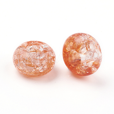 Transparent Crackle Acrylic Beads X-MACR-E025-30-1