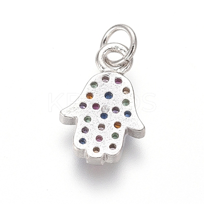 Brass Micro Pave Cubic Zirconia Charms X-ZIRC-I032-52P-1