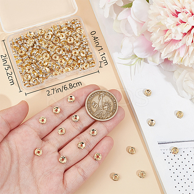 200Pcs Brass Pave Clear Cubic Zirconia Beads KK-BBC0015-87B-1