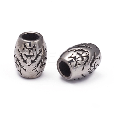 304 Stainless Steel European Beads STAS-G220-23AS-1