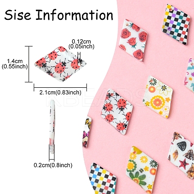 16Pcs 8 Colors Natural Freshwater Shell Pendants BSHE-FS0001-07-1