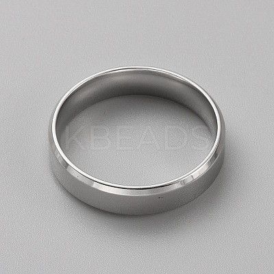 Stainless Steel Simple Plain Band Ring for Men Women RJEW-WH0015-04G-1