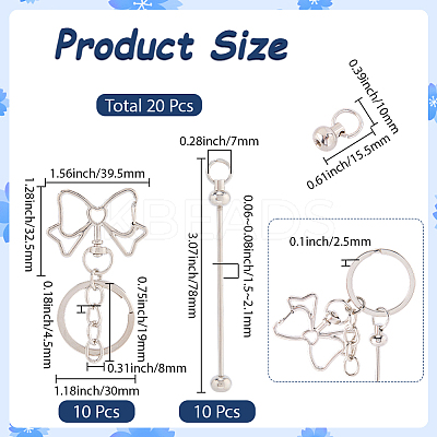 10Pcs Alloy Keychain Clasps KEYC-SC0001-80B-1