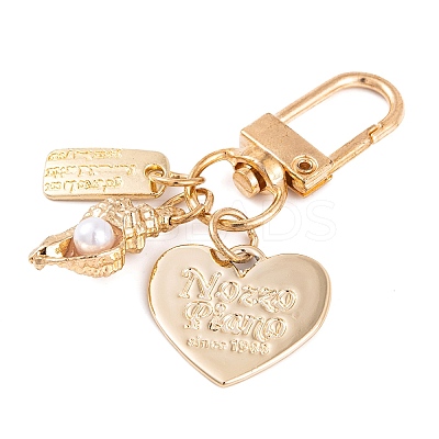 Cute ABS Plastic Imitation Pearl Pendant Decoration HJEW-L028-02G-02-1