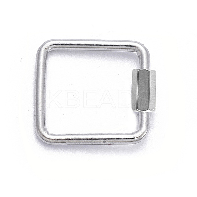 Non-Tarnish 304 Stainless Steel Screw Carabiner Lock Charms LS-STAS-K213-12P-1