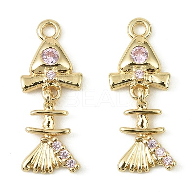 Brass Micro Pave Cubic Zirconia Pendants LS-KK-C107-16G-1