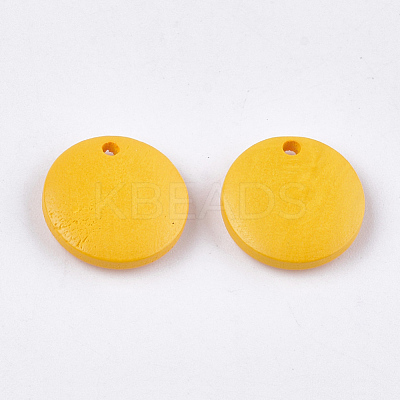 Painted Wood Charms WOOD-T021-16G-1
