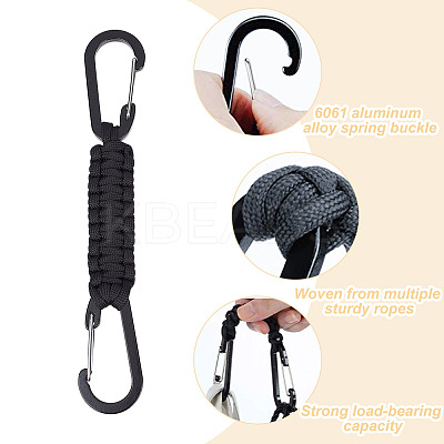 4Pcs 4 Colors Polyester Cord Braided Dog Harness Collar Leash Connector AJEW-GO0001-38-1