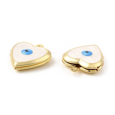 Brass Enamel Locket Pendants KK-E075-05G-01-1