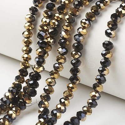 Electroplate Opaque Glass Beads Strands LS-EGLA-A034-P6mm-O01-1