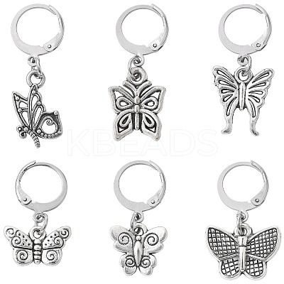 Butterfly Alloy Multifunction Pendant Decorations HJEW-CJ00005-1