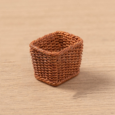 Resin Bamboo Rattan Miniature Basket Ornaments LS-PW-WG81F97-12-1