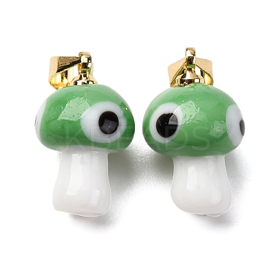 Handmade Lampwork Pendants LAMP-S069-06G-08-1