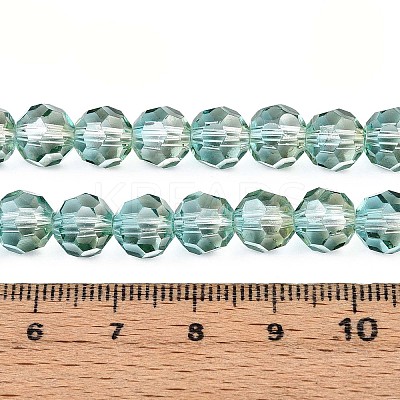 Baking Paint Transparent Glass Beads Strands LS-DGLA-A035-T8mm-A11-1