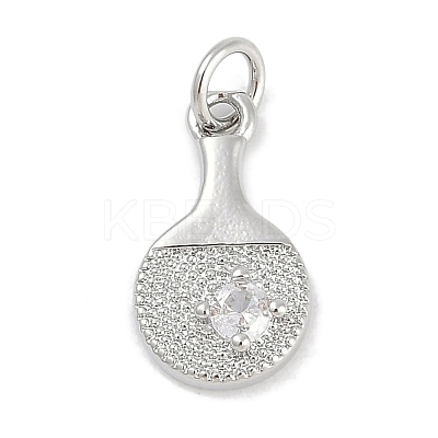 Brass Micro Pave Cubic Zirconia Pendants KK-Q028-62P-1