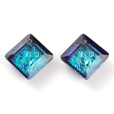 Embossed Glass Rhinestone Pendants GLAA-J101-03A-001BB-1
