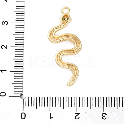 Brass Micro Pave Cubic Zirconia Pendants KK-Q042-01G-1