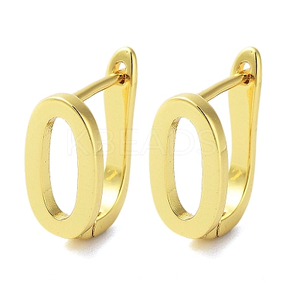 Brass Letter Stud Earrings for Women EJEW-A038-01O-G-1
