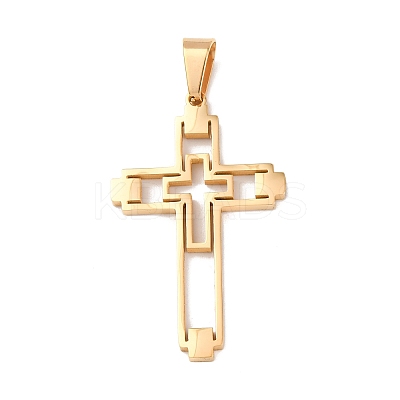 304 Stainless Steel Pendants STAS-P421-06G-1
