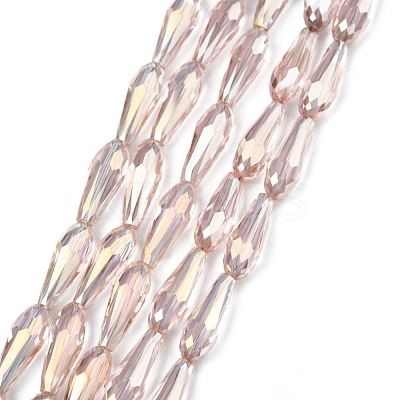 Electroplate Glass Beads Strands EGLA-L015-HP-B07-1