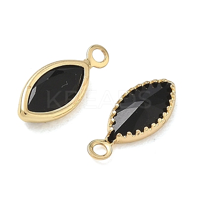 Brass Pave Cubic Zirconia Charms CU-CBABEB3-06G-1