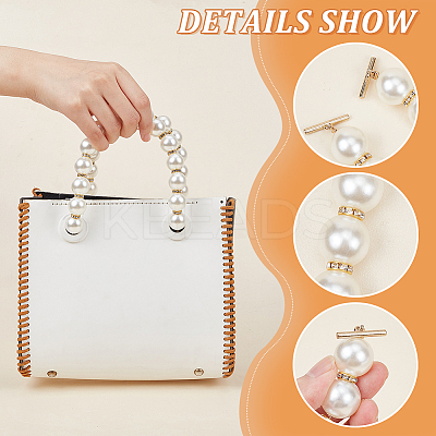 Resin Imitation Pearl Beaded Bag Straps DIY-WH0304-662-1